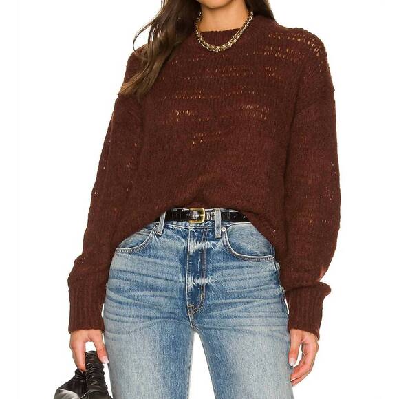 NEW RAILS reagan sweater in raisin